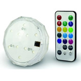 Luminaria Led Rgb A Pila P/piscina C/control - Blister X4