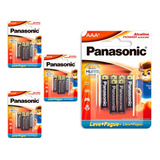 Kit 24 Pilhas Alcalina Aaa Palito Cartela Panasonic 