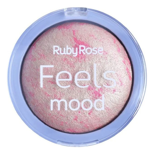 Blush Compacto Feels Mood Hb6117 Cor 6 Ruby Rose