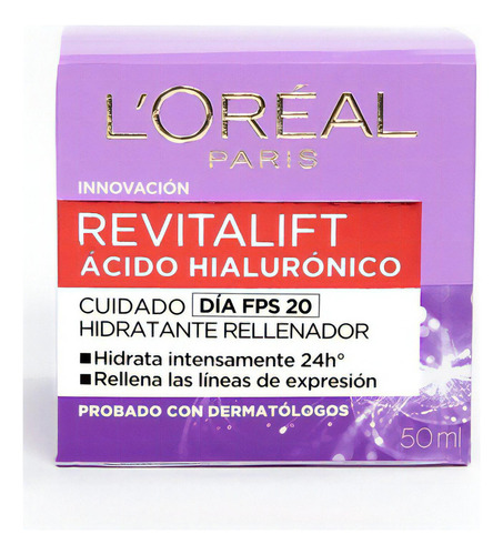 Crema L'oreal Revitalift Día Hyaluronico 50 Ml Tipo De Piel Normal