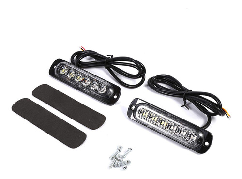 Luz Estroboscópica De Emergencia, 2pcs 12v 6 Led Coche