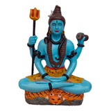 Figura Del Dios Shiva Sobre Piel De Tigre 30cm