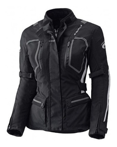 Campera Moto Held Zorro Ruta Impermeable Negro Blanco Mujer