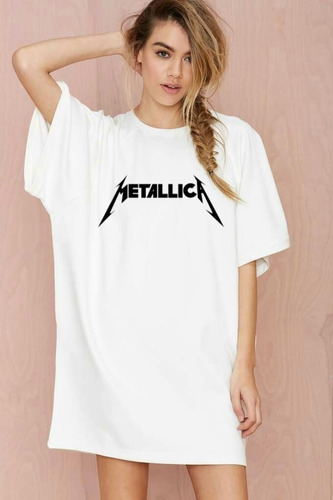  Remerón Oversize Talle Único Metallica 100%algodón Premium