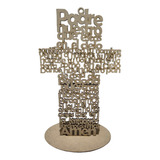 15 Cruz De 30 Cm Mdf De 3mm Con Base Personalizada 