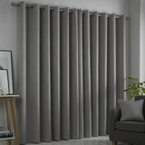 Cortinas Blackout Con Aros 2.80x2.20m Alfer Home Jgo 2 Pzas Color Gris Oxford