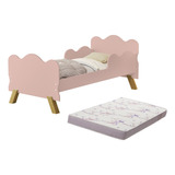 Cama Angel Infantil Rose Com Colchão Juvenil 150x70