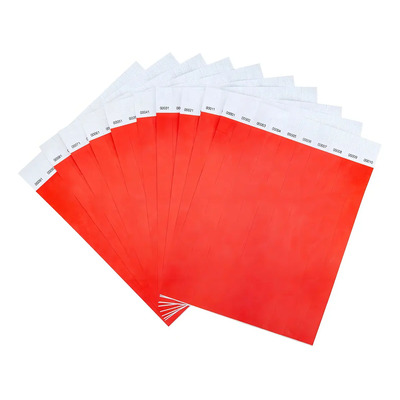 1000 Pulseras Brazaletes Tyvek -eventos Hoteles Shows Número Color Rojo | Meses sin interés