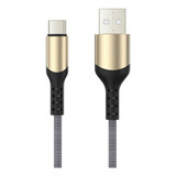 Cable Usb A Tipo-c 1m Carga Rápida 6a Anti-bending Y P/datos Color Gris Oscuro