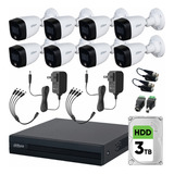 Dahua Kit Cctv 8 Cámaras 2mp Full Color + Hdd 3tb Conectores Color Blanco