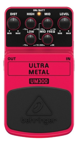 Pedal De Efecto Behringer Ultra Metal Um300  Rosa