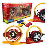 Brinquedo Pista Speed 2 Loops 360º + Lançador + 3 Carrinhos