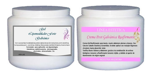 Galvanica Kit Gel Reduce Grasas + Crema Post Galvánica