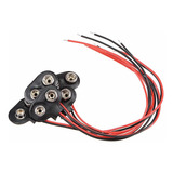 Uxcell 5 Piezas Dc 9v Batería Clip Tipo T Conector Suave Heb