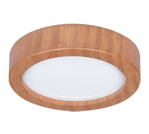 Plafon Led De Madera Panel 12w Estilo Nórdico Circular Cx