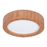 Plafon Led De Madera Panel 12w Estilo Nórdico Circular Cx