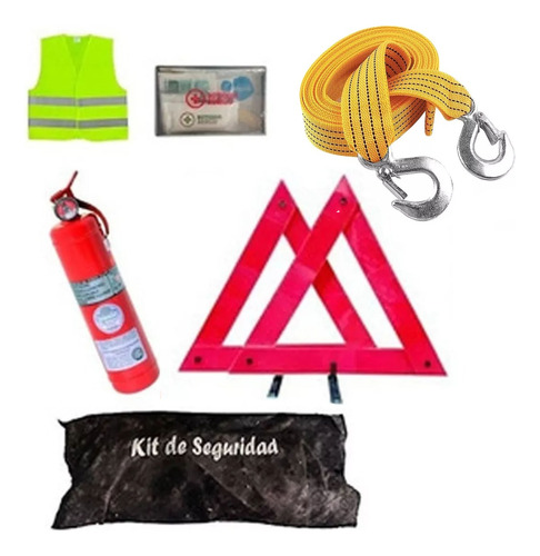 Kit Seguridad Vehicular Auto Matafuego Botiquin Chalec Avant