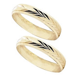 Anillos De Boda 4mm 10k Par Argollas De Matrimonio Dorado