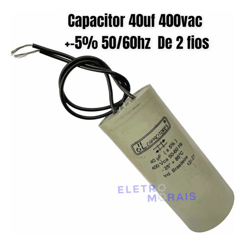 Capacitor Cbb65 40uf 300v 50/60hz Para Bomba Sodramar 