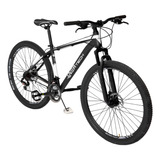 Bicicleta Mtb Overtech R29 Acero 21v Freno A Disco Pp Color Negro/blanco/blanco Tamaño Del Cuadro S