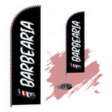 Wind Banner Dupla Face 3mt Completo - Barbearia