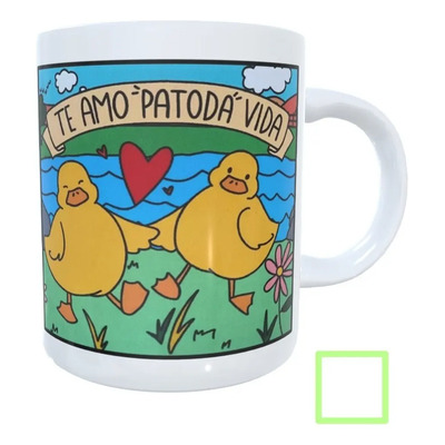 Caneca\u002Fxícara Te Amo Patodavida - Porcelana 325 Ml | MercadoLivre