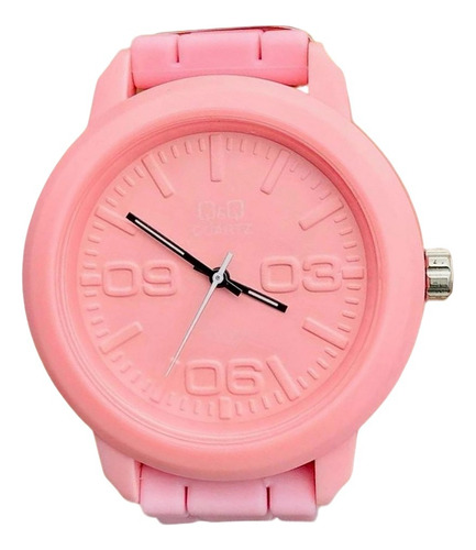  Reloj Q&q Silicona Unicolor Variedad Colores Resiste Agua