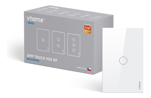  Interruptor Wifi Rf Touch  Vhome Blanco 1 Canal  Vshop