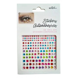 Kit 6 Adesivo Glitter Pedra Rosto Maquiagem Carnaval Festa-h