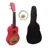 Ukelele Soprano Diseño Personajes Animados + Accesorios