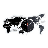 Casa De Muñecas Mapa Del Mundo Reloj De Pared Grande