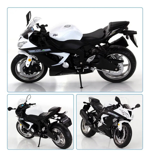 2013 Kawasaki Ninja Zx-6r Miniatura Metal Moto Carreras 1/12
