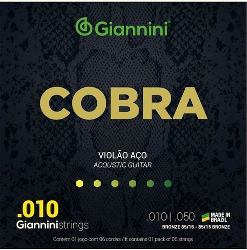 Giannini (brasil),  Encordado Acústica .010 Bronze 85/15