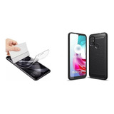 Funda Tpu Carbono + Hidrogel Compatible Con Moto G20 / G30