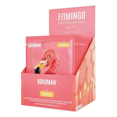 Birdman Fitmingo Proteína Vegana en Polvo | con Inositol, Ácido Hialurónico y Potenciadores de Colágeno | Sin Lactosa | Vainilla | 10 Sobres | MercadoLibre