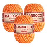 Barbante Barroco Multicolor 200g Cor 9059 Abóbora- 3 Unidade