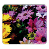 Mouse Pad Flores Violetas Amarillas Rosas Diseño Jardin 495