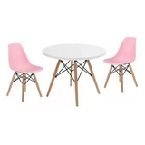 Set Comedor Infantil Eames 2 Sillas + 1 Mesa