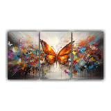 240x120cm Diptico Decoración Pop Art Pinturas De Mariposas 