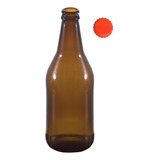 Botella Cerveza Artesanal Vidrio 500 Ml Con Tapa Corona X24