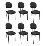 Kit 6 Cadeiras Pé Palito Para Igreja Escola Varias Cores