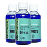 Kit 3 Frascos De Aceite Esencial De Menta 100% Puro - 125 Ml