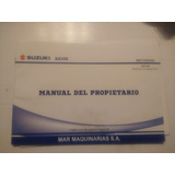 Manual De Propietario Suzuki Ax100 Argentina Original