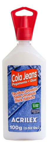 Cola Jeans Acrilex 100g Tecidos Grossos Resistente Água