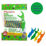 Plackers Fio Dental Infantil Cabo Haste De Animais