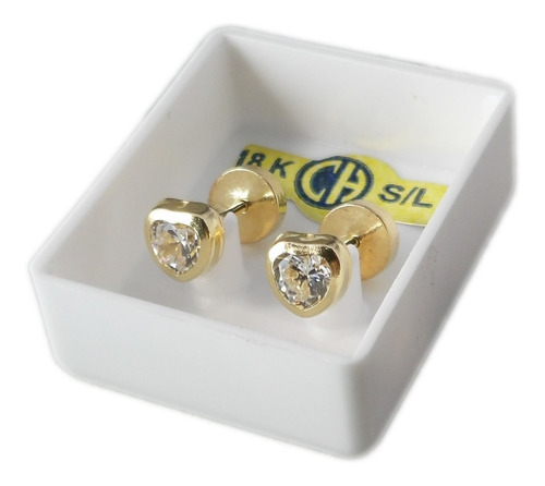 Aros Abridores Oro 18k Marca Ch Corazon 784 Joyeria Esponda