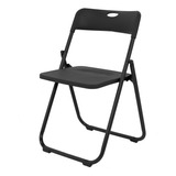 Silla Plegable Plastico Reforzada Exterior Fiesta Resistente Color Negro