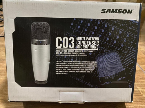 Micrófono Condensador Samson C03 + Soporte Y Esponja