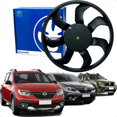 Ventoinha Radiador Com Motor Renault Logan 2014 2015 2016 17