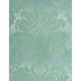 Tecido Jacquard Azul Tiffany E Prata Adamascado 1m X 2,8m